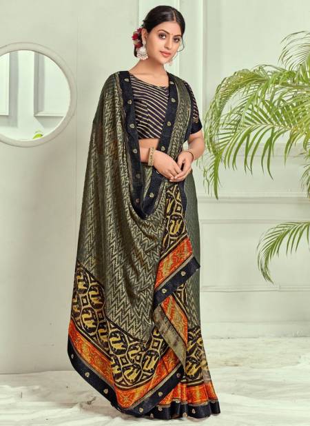 Dark Green Colour MINTORSI HEMVATI BRASS Designer Fancy Ethnic Wear Saree Collection 27293